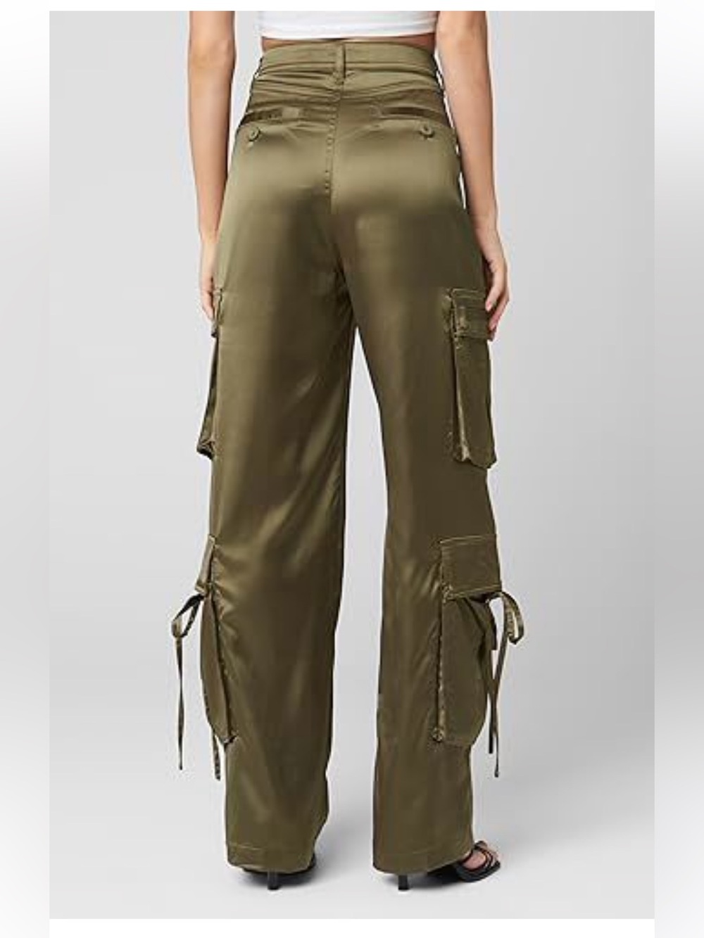[blanknyc] Franklin Satin Cargo Pants - Picture 3 of 6